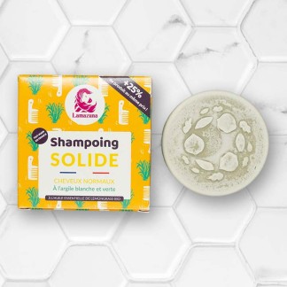 Shampoing solide à l'Argile blanche & Verte - Cheveux normaux