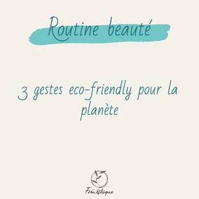 Prendre soin de soi tout en préservant la planète, c'est possible ! Découvre 3 gestes simples et efficaces pour adopter une routine beauté plus respectueuse de l'environnement 🌱

Tu le fais déjà ? ✨

#astuceroutine #ecofriendly #gestebeauté #routinebeauté #zérodéchet #frénéthique